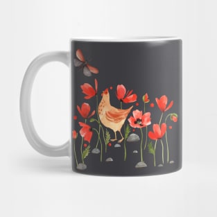 Chicken and the Poppy Meadow Mug